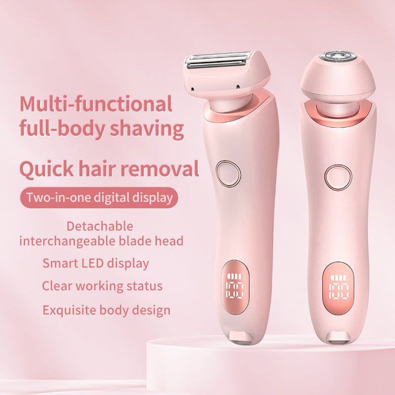 Lady Shaver™ 2-i-1 Hårborttagare & Trimmer för Kvinnor – Vattentålig Epilator för Kropp & Ansikte